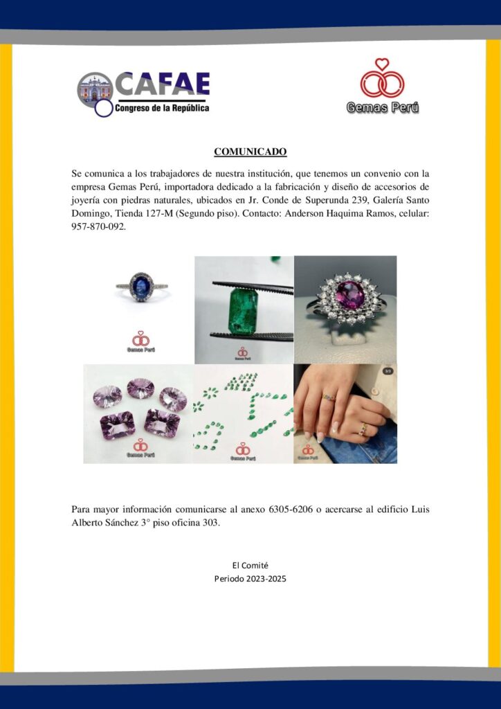 COMUNICADO-GEMAS PERÚ
